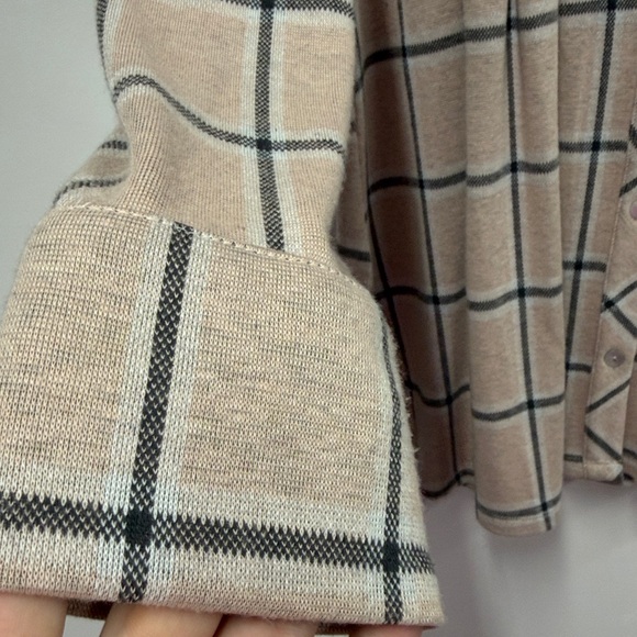 Soft Surroundings Calais plaid top in pink and gray xs - Picture 4 of 8